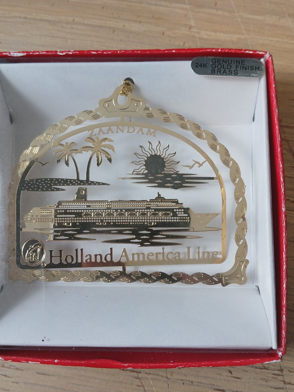 Zaandam 24K Gold Finish Ornament